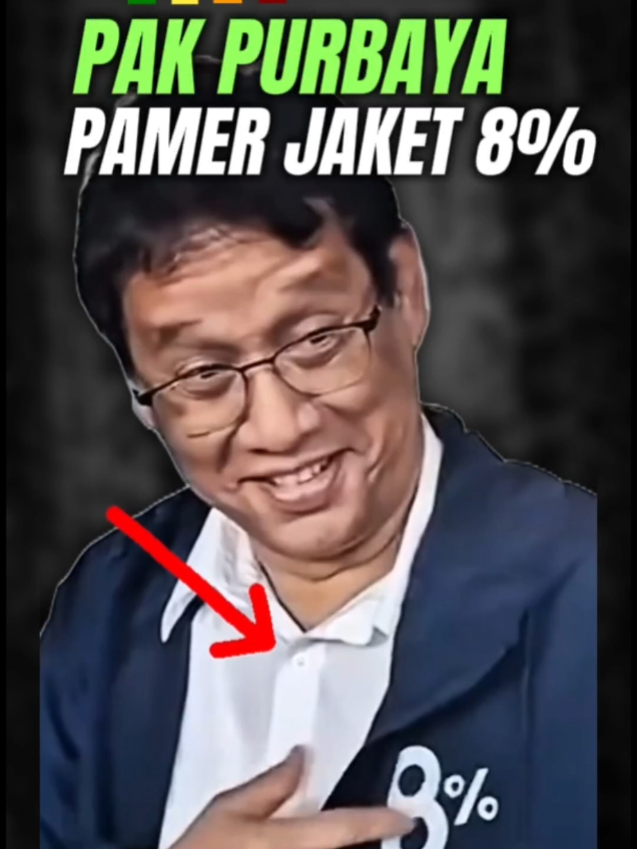 Pak Purbaya pamer jaket 8% #pakpurbaya #indonesiamaju #purbayasadewa 