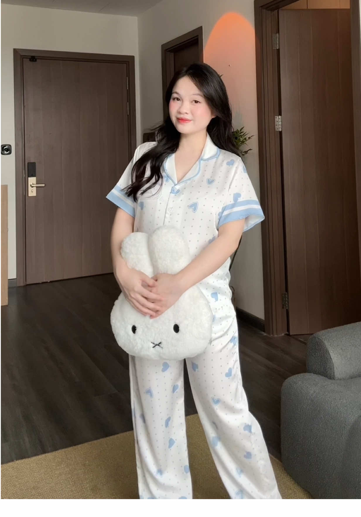 Bộ ngủ nữ pijama quần dài cho các mom đây ✨#huongtranreview 