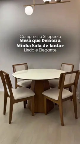 🍽️ Sofisticação e conforto para suas refeições! Garanta a Mesa Redonda Camogli com 4 Cadeiras e transforme sua sala de jantar em um ambiente elegante e acolhedor 🛍️ #shopee #comprasnashopee #comprasonline #mesa #mesa4cadeiras 