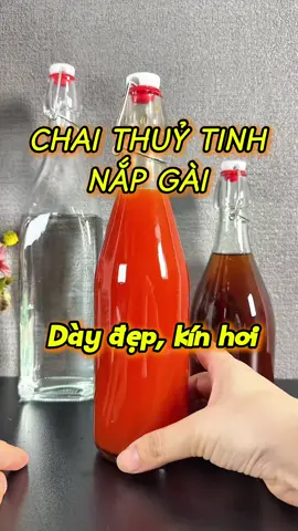 Chai thuỷ tinh nắp cài kín hơi 