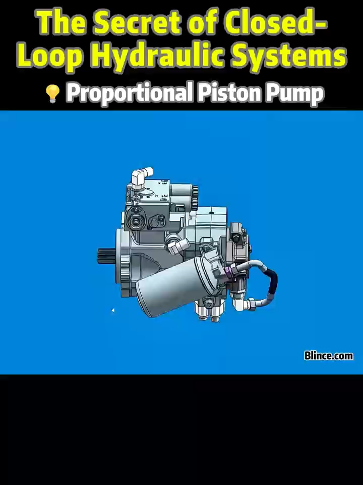 How does a proportional piston pump achieve precise flow and pressure control? Do you know what the round tank on the pump is for?💭 #Blince #Blicnehydraulic #HydraulicSystems #ProportionalPistonPump #HydraulicKnowledge