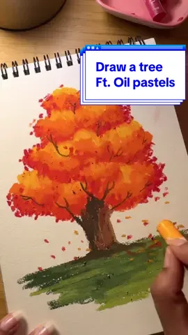 Day 113: let's draw a tree. Any tree.🌳  There's no right or wrong! Draw however you want to :) because that's your damn tree 🌴 #coloringtherapy #sketchbookpage #oilpastel #artprocess #arttutorial 