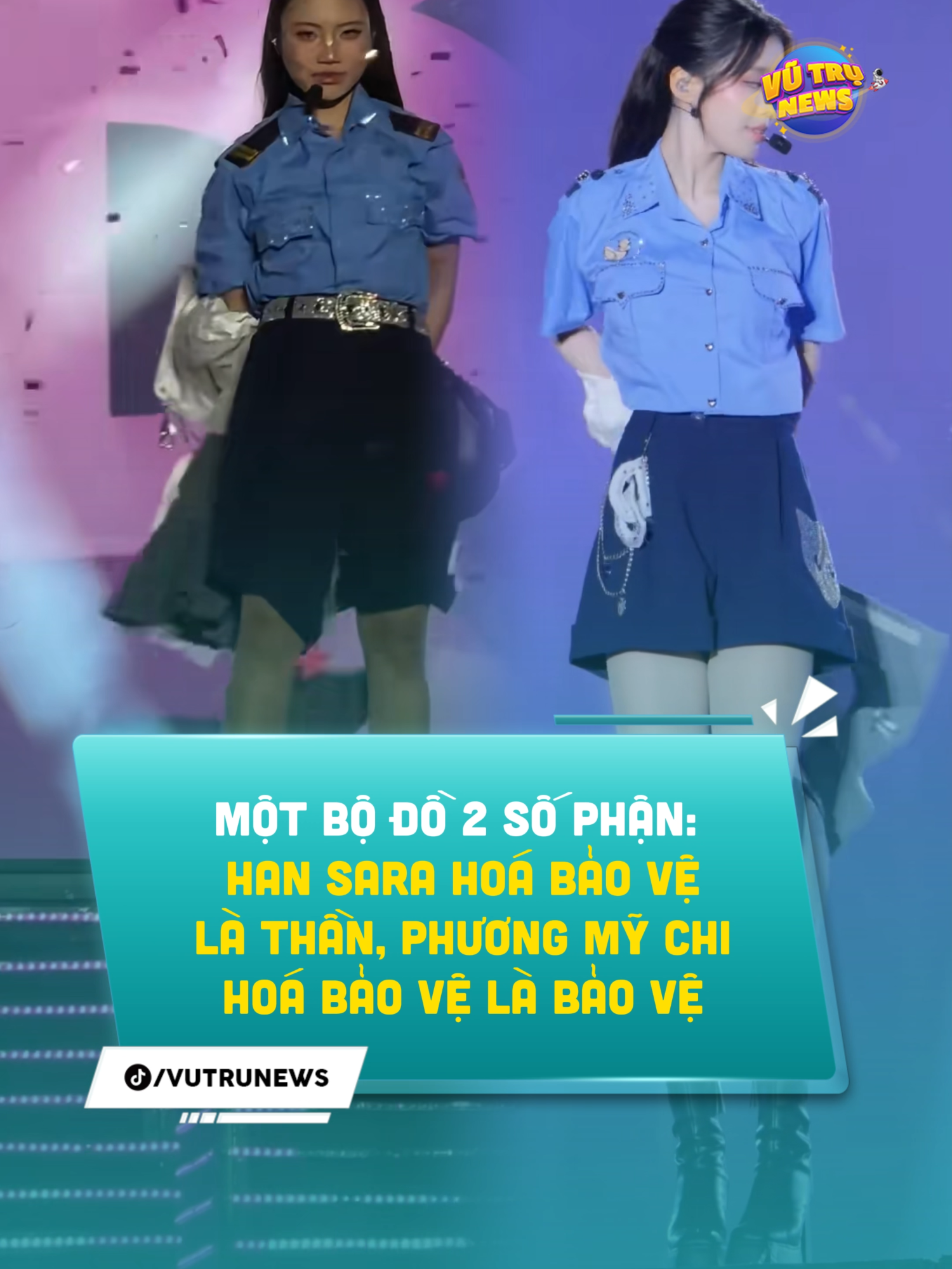 Han Sara là bảo vệ pha-ke, Phương Mỹ Chi đích thị là bảo vệ real #Vutrunews #PhuongMyChi #HanSara #tiktokgiaitri #news