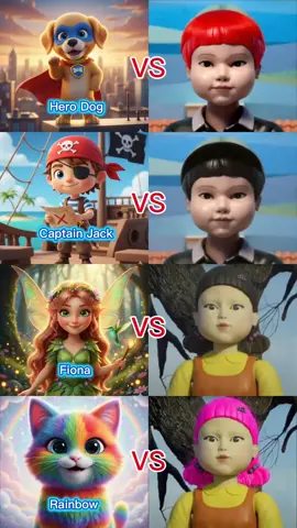 Cute Friends vs Squid Game Dolls singing 