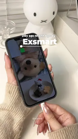 Dây sạc nhanh bọc dù Exsmart #exsmart #daysacdienthoai #daysacnhanh #saciphone 