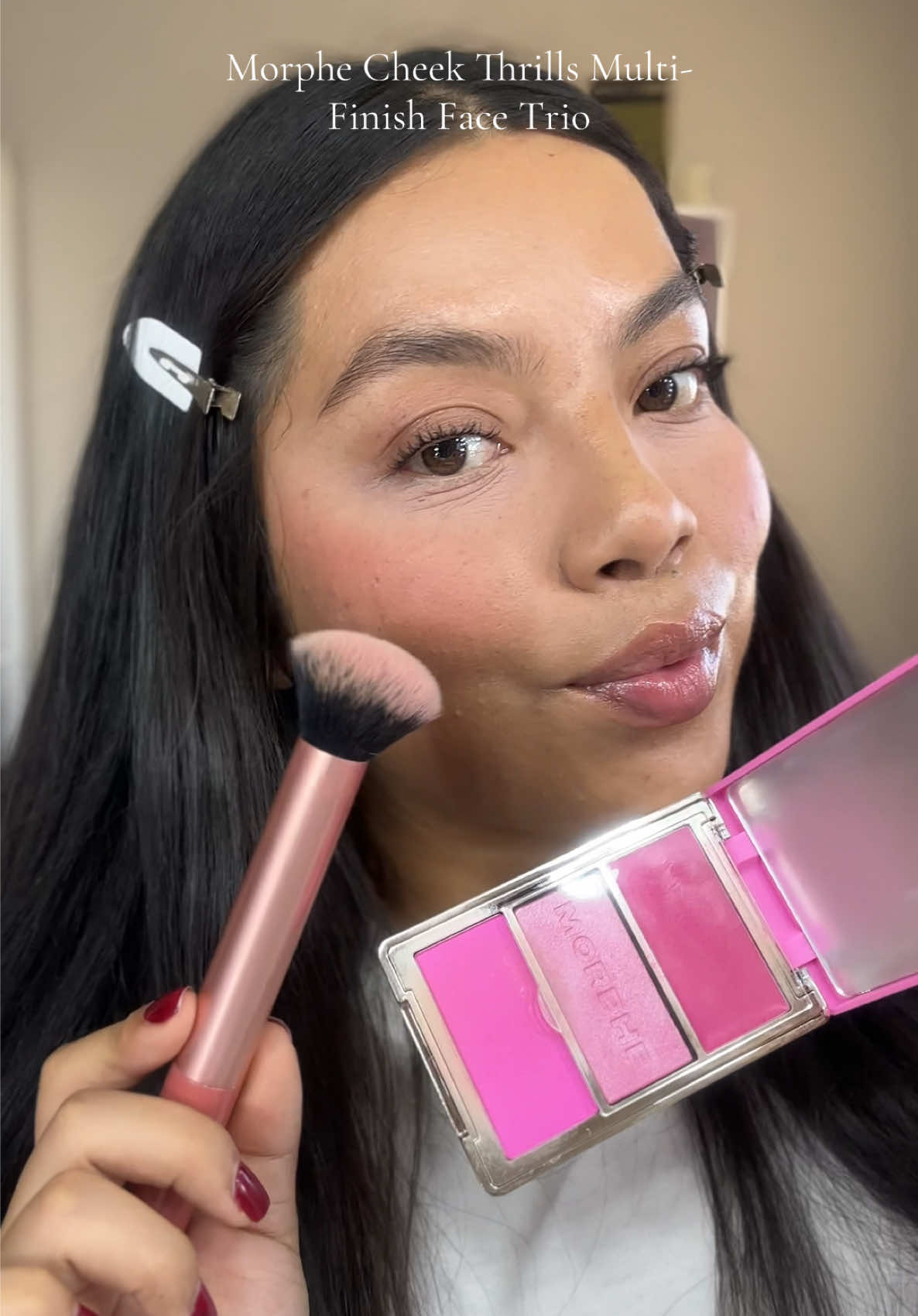 Morphe Cheek Thrills Multi-Finish Face Trio🩷 @Morphe Cosmetics  #morphe #morphecosmetics #blush #morpheblush #fyp 