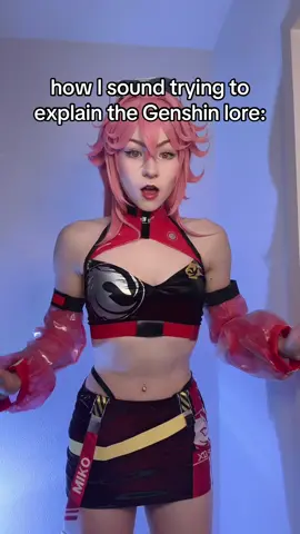 explain the genshin lore in one sentence GO #genshinimpactcosplay #genshin #lore #genshintheory #genshintok #genshinimpactedit #yaemiko #racing #hoyocreators #fyyy #foru #fyppp  