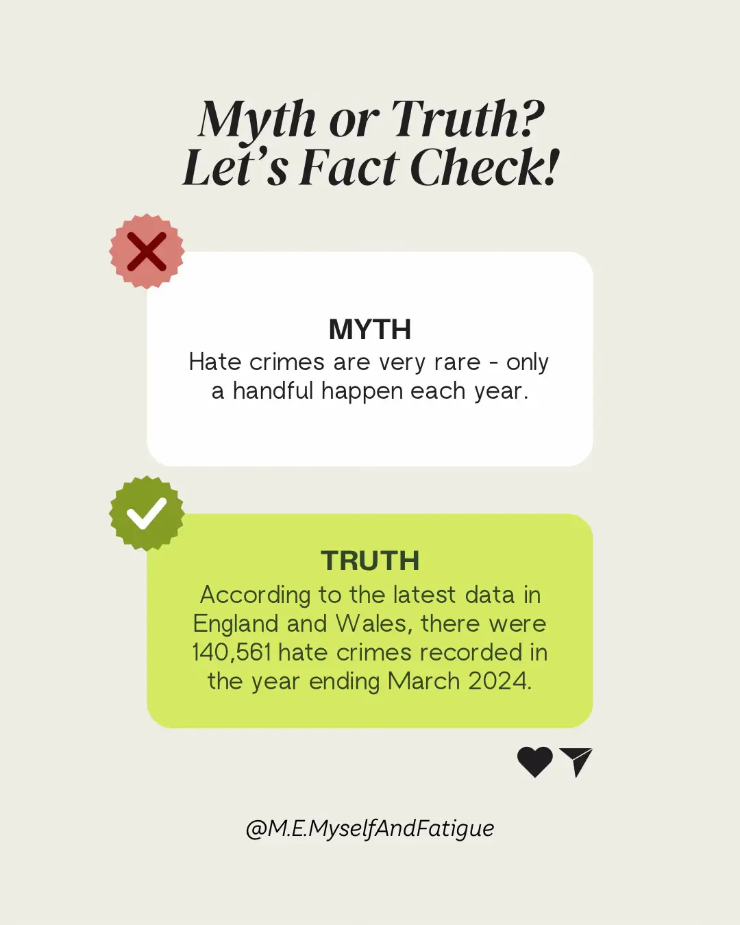 Here are some myths about hate crimes that need busting! #Mythbusting #HateCrimeAwareness #HateCrime #SocialResponsibility #StopTheHate 