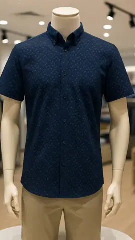 Platini Kemeja Motif Pria Lengan Pendek Navy 132135 Keren dan Nyaman #kaospria #4u #jangkauanluasfyp #fyp #fashion 