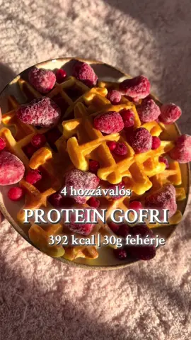 Proteines GOFRI🧇 - 200g proteines puding - 1db tojás - 50g liszt - tk sütőpor #quickrecipes #EasyRecipe #waffle #gofri #protein 