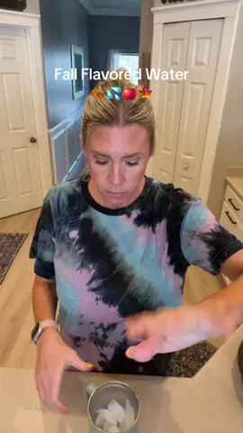 Let’s make a fall flavored water! #flavoredwater #watertok #waterrecipe #drinktok 