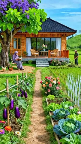 aku duduk-duduk santai aja di ayunan, kamu yang bekerja membersih kan rumput di sawah kita yang luas ya bebs...😁🤗🥰♥️ #animasi #fypシ゚ #kehidupandesa #berkebundirumahaja #vidioromantis 