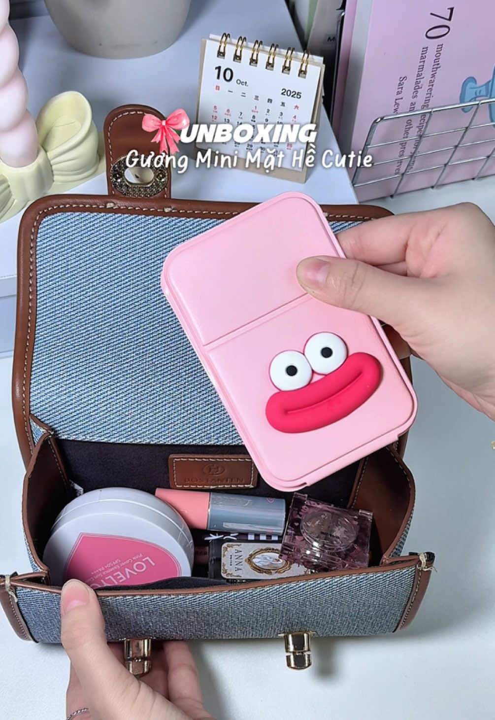 Nhìn cưng gì đâu á chờii  #guongmini#guongmathaihuoc#unboxing#makeup#guongbotui