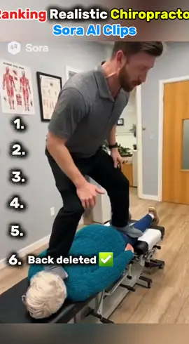 Ranking Realistic Chiropractor Sora AI clips #sora #ai #chiropractor #soraai #aigenrated 