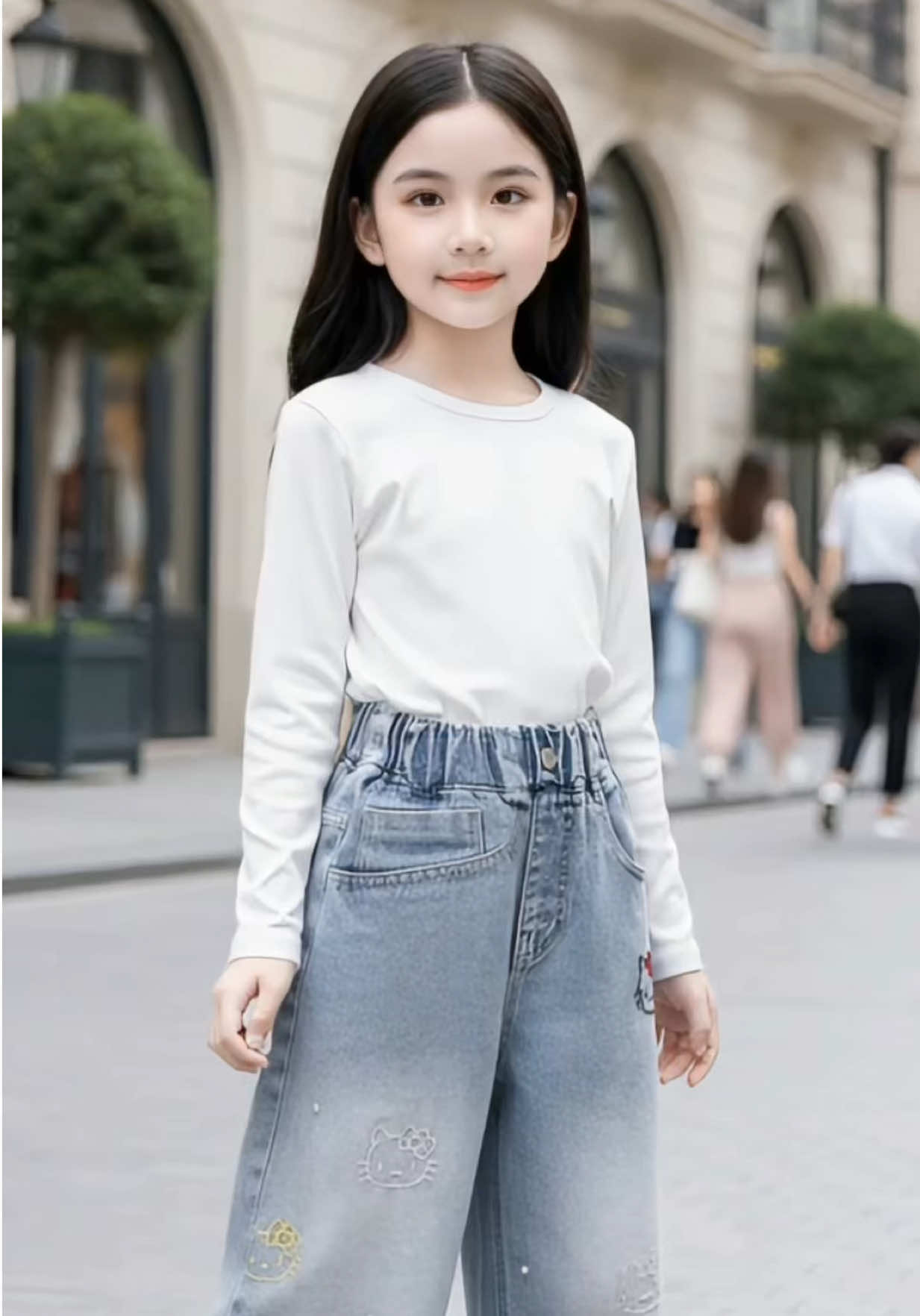 Quần jean bé gái đẹp lắm các mom ơi #thoitrangchobe #quanaotreem #quanboongsuong #quanbobegai #quanbochobegai 