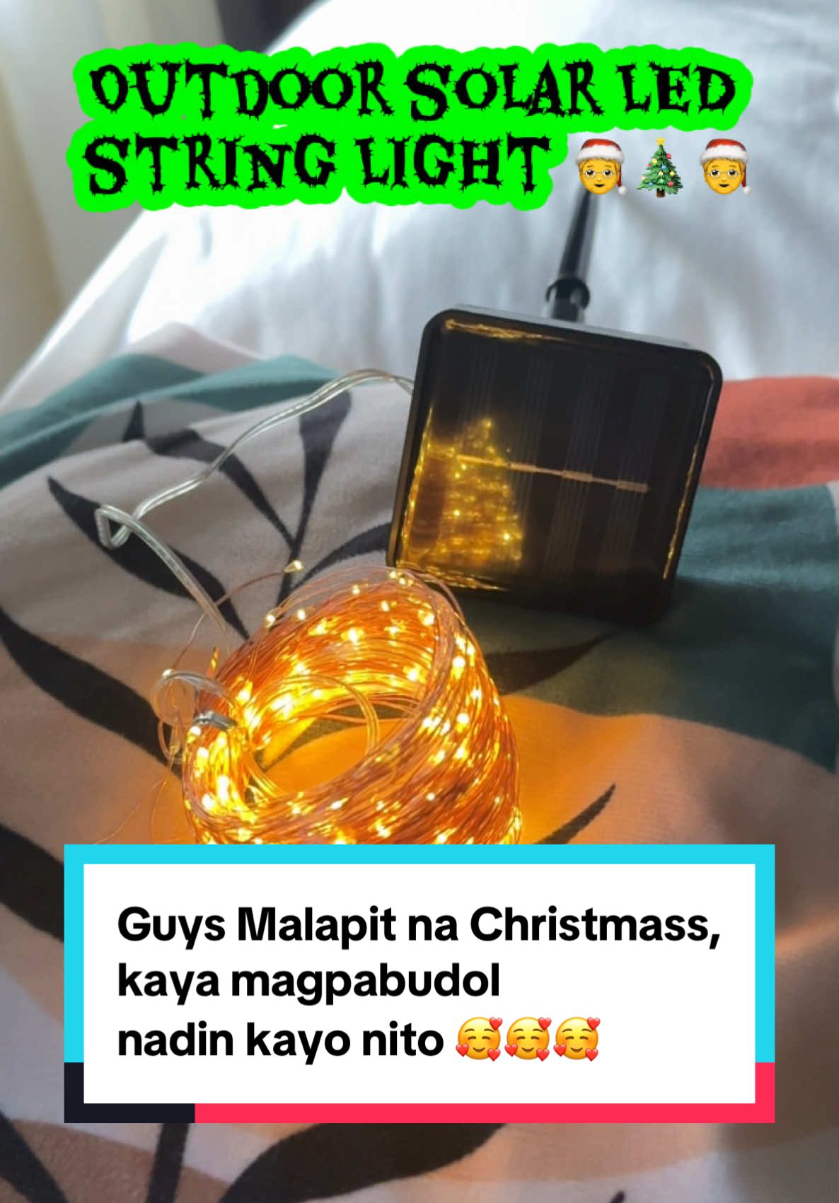 Konte nalang xmass na 🎄🎄🎄🎄 HYD49 Outdoor Solar Led String Light 7M 12M 22M 32M Wateproof Christmass,Wedding decoration for Home Pack Ornaments 🥰🥰🥰 #solar #solarled #decoration #outdoorlights #christmass 