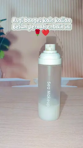 waterproof✅  jangan salfok sama wadahnya ya ini pemakaian ke 3x ku hehe🫶🏼😍✨ #sea #seamakeup #settingspray #settingsprayseamakeup #fyp 