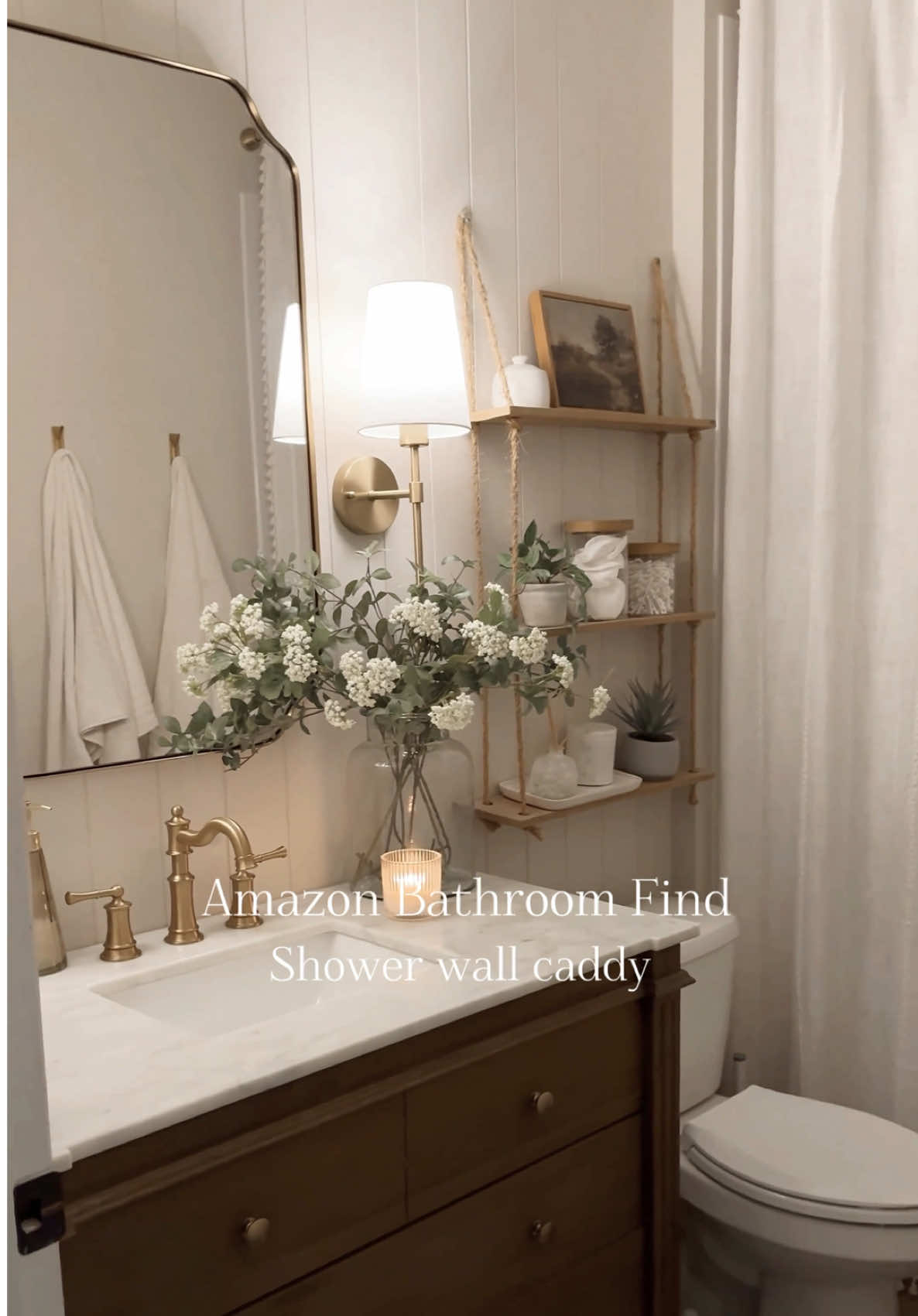Amazon bathroom find! Shower wall caddy!! This bathroom organizing shelf is perfect for adding extra storage room to your shower & bathtub! It’s peel and stick application, it holds a lot of bottles, has a spot for bar soap, hangs your rags, & has a spot for razors!  @Amazon Home  #bathroomfinds #bathroom #amazonhome #bathroomorganization #amazonfinds 