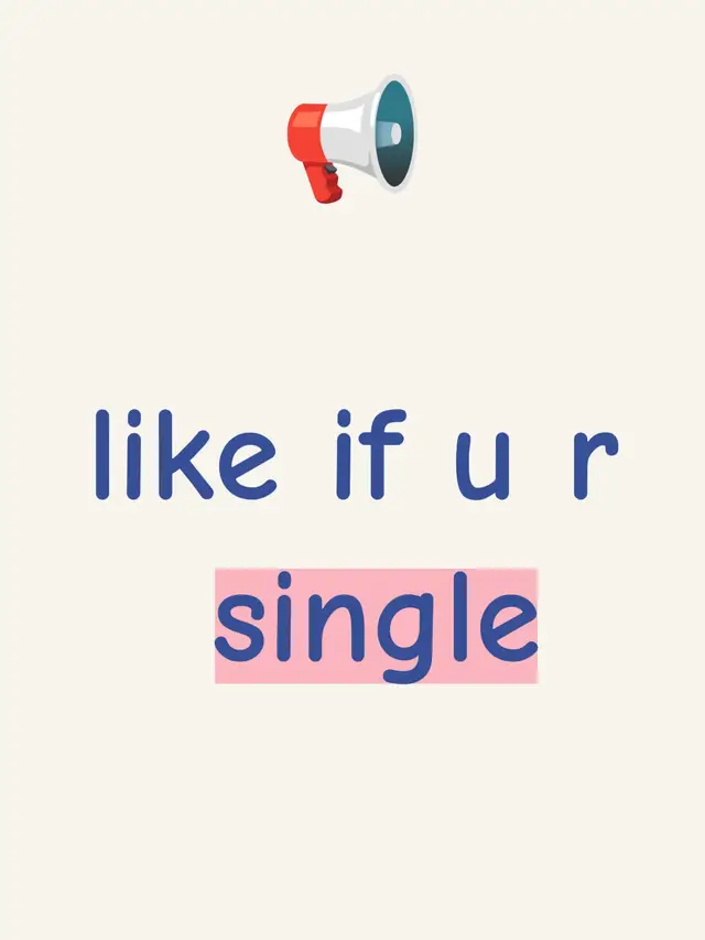 for those who r single 