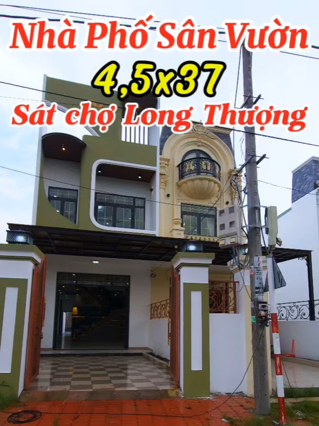 Nhà phố kết hợp sân vườn, sát chợ Long Thượng và bệnh viện, 4.5x37, trả trước 1ty1 sở hữu ( Tổng 3t3 còn TL ) #nhasanvuon #nhapho #nhabinhchanh #nhasohongrieng #nhahiendai 