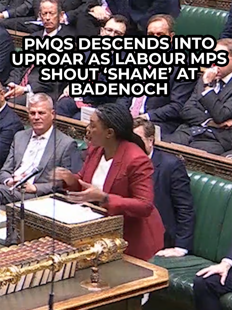 Chaos erupts in PMQs as Labour MPs shout 'shame' at Badenoch while she delivers her speech. #PMQs #GroomingGangsInquiry #KeirStarmer #KemiBadenoch #GBNews