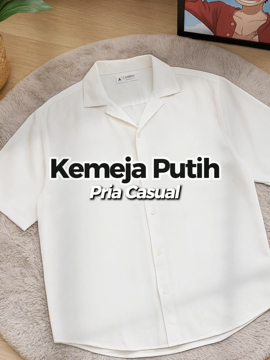 Kemeja Pria Polos Lengan Pendek Rayon Putih Hawai Tidak Nerawang by Aerostreet @aerostreet 😎 #kemejapria #kemejapendek #kemejapolos #aerostreet #spillfafa 