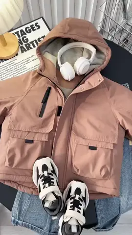 Áo khoác gió lót lông cho bé