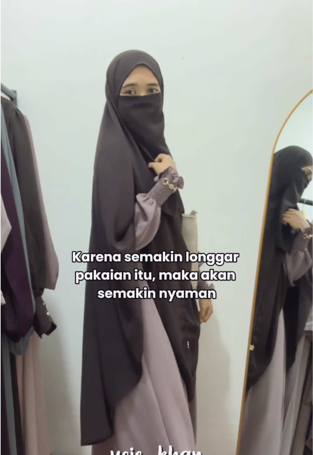 MaasyaAllah.. InsyaAllah nyaman perpaduan antara Safiyyah dan KhiBan nya KakCin 🫶🏻🌷🛍️ @yoora_sarah @siska fellicia  #uciekhan #muslimahbercadar #pakaiansyari #safiyyahdressyoora #khimarbandana 