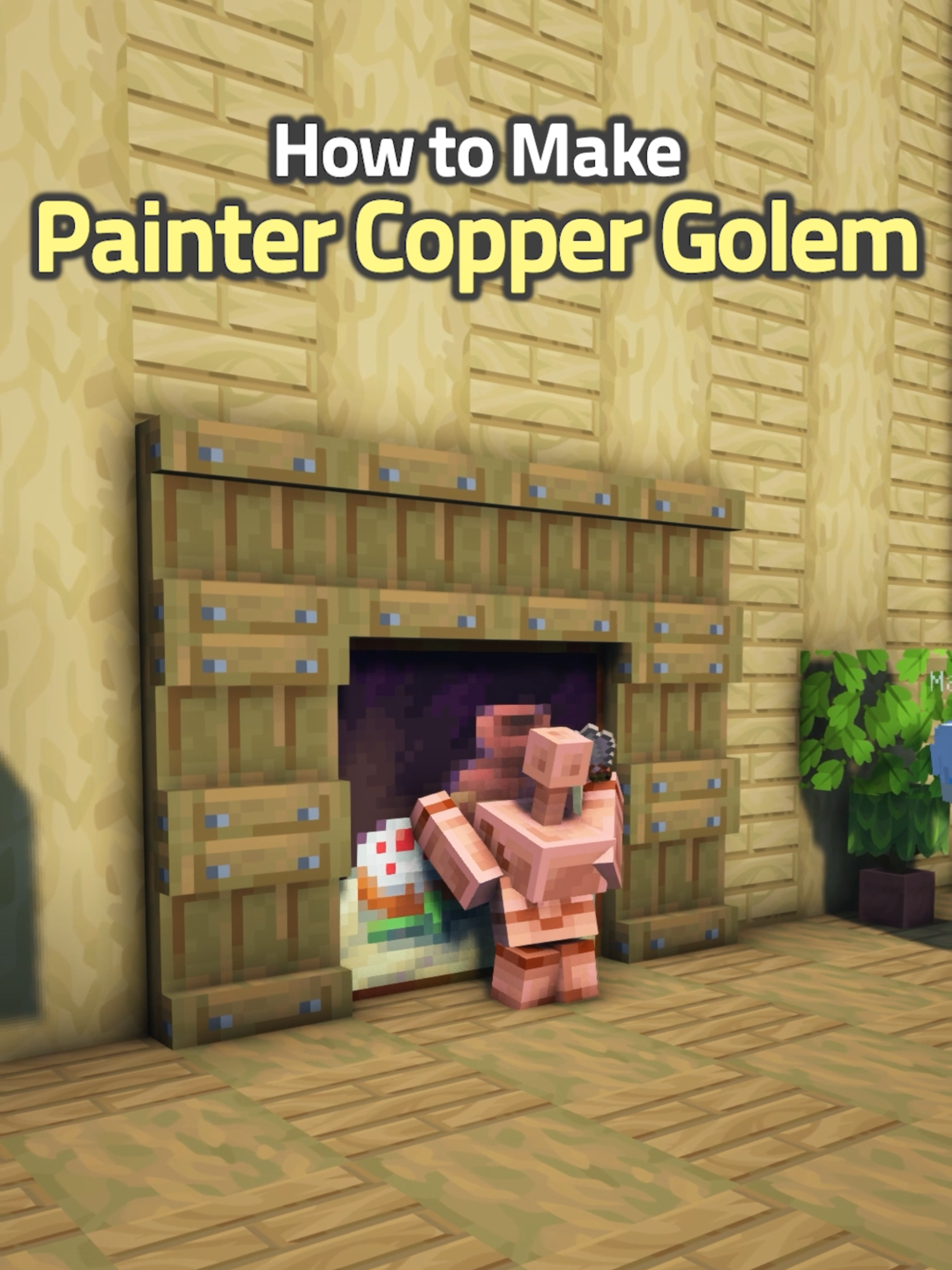 The Painter Copper Golem 🎨🖌️ #Minecraft #minecraftbuilding #minecrafttutorial