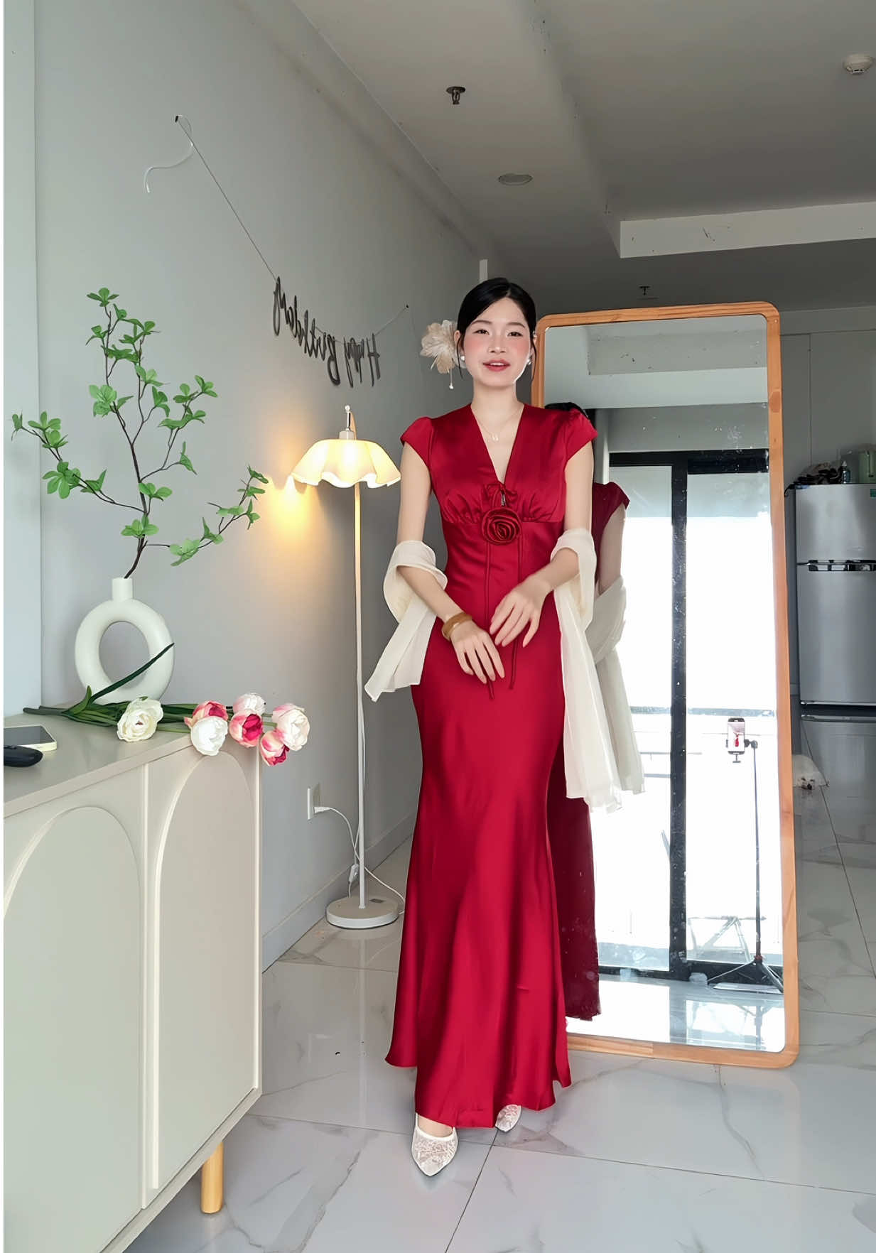 Váy lụa có tay cho chế nào cần ạ 🌸😜