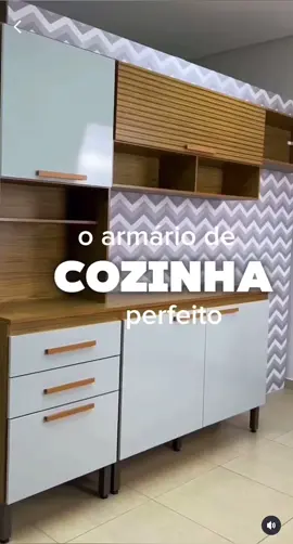 Cozinha Compacta Sara 5 Portas 2 Gavetas Marrocos/Off White - MX Móveis#cozinhacompacta #cozinha 