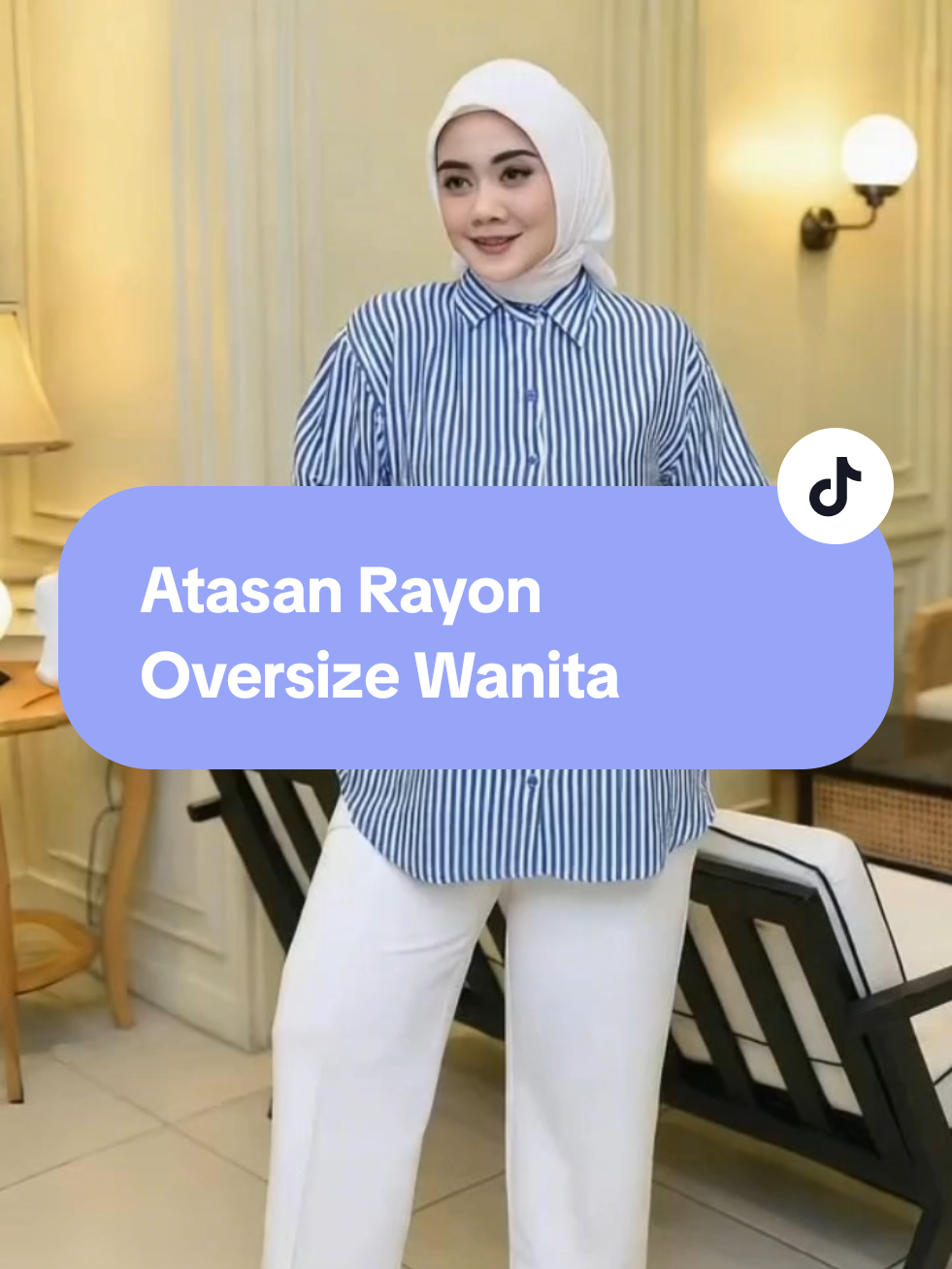 Atasan Rayon Oversize Wanita #atasanwanita #kemeja #salur #fyp #fyppppppppppppppppppppppp 