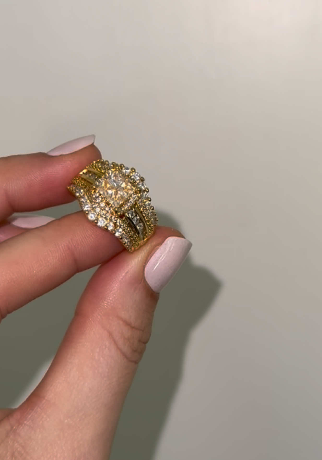 Elevate your look with this stunning 5-in-1 Gold Plated Ring ** now on SALE for just $23.99 (was $48)!  Designed with dazzling micro pavé CZ stones that catch the light from every angle, this piece gives you the perfect stacked look in one effortless ring. Chic, versatile, and made to shine, it’s luxury without the price tag!  #JewelrySale #GoldPlatedRing #CZJewelry #AffordableLuxury #SparkleAndShine