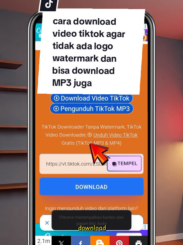 cara download video Tik tok agar tidak ada logo Watermark nya dan bisa juga download MP3 #caradownloadvideotiktok #tutorial #downloadtanpawatermark #creatorsearchinsights 