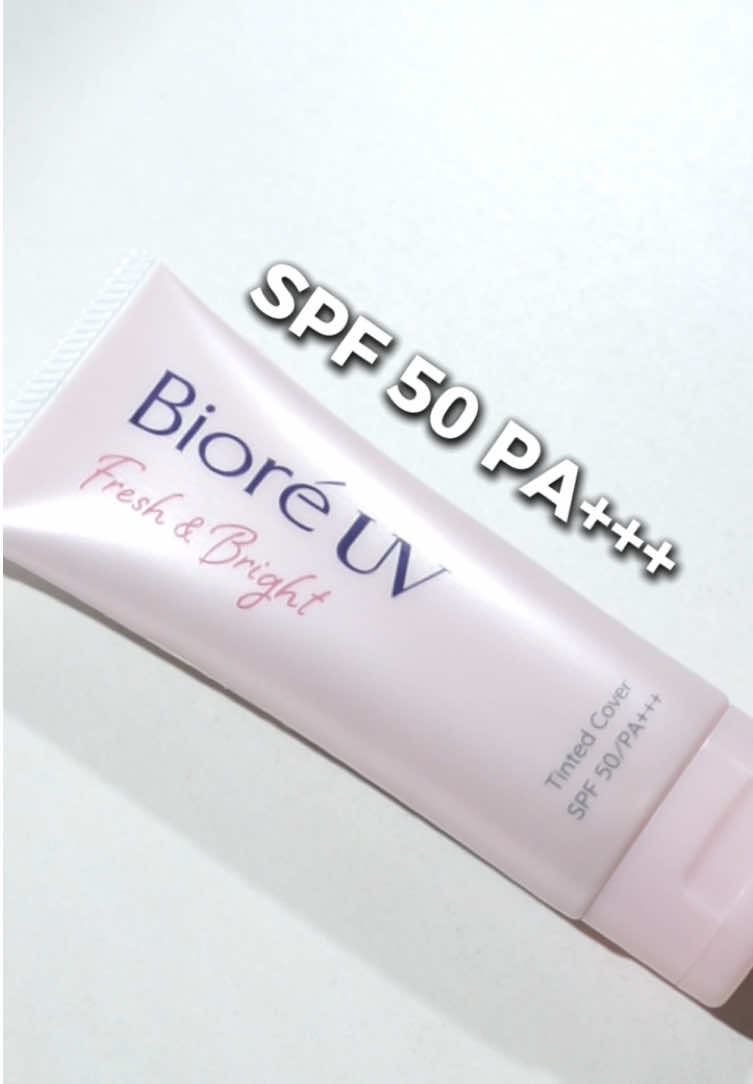Sunscreen yang memiliki coverage effect, Yang bikin kamu lebih percaya diri 🤩 #BioreIndonesia #BioreUV #Fresh&Bright #TintedCover