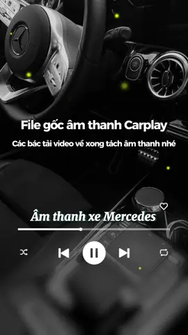 Trả lời @hintiktok6 File âm thanh chào mừng Carplay xe Mercedes #carplay #amthanhkhoidongxe #carplaystartsound #mercedes #viral 
