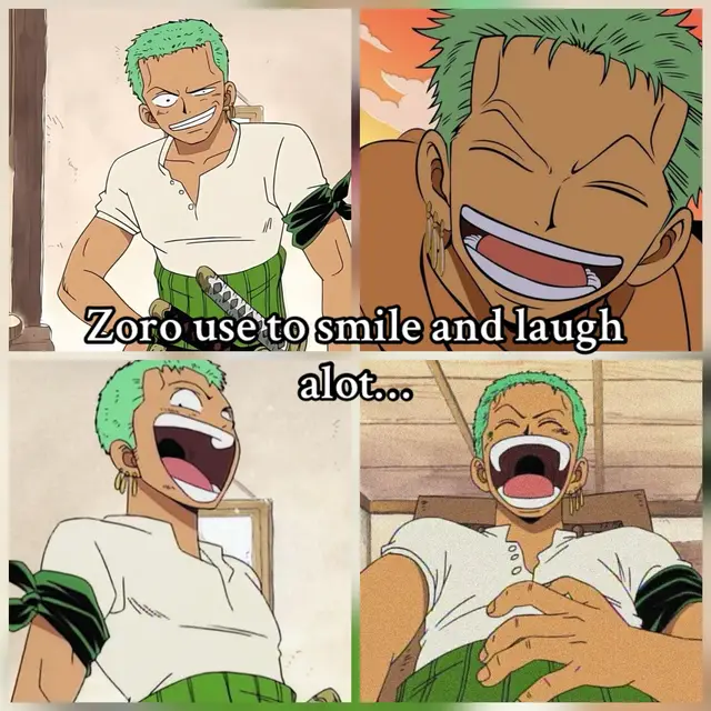 Zoro, use to smile and laugh a lot back then. But then, things took a turn when he decided to take on Luffy’s pain. I mean, can we just pause for a second and appreciate how deep that is? Zoro has always been the loyal first mate, but that moment really showed just how far he’s willing to go for his captain and friend. It’s like he was saying, “I’ll carry your burdens, no matter what.”  That shift in his demeanor was so powerful. One minute, he’s all smiles, and the next, he’s shouldering this immense pain. It’s a testament to his character and the bond he shares with Luffy. It’s not just about being strong; it’s about being there for each other, even when it hurts.  And honestly, that’s what makes Zoro such a compelling character. He’s not just a badass swordsman; he’s got this depth that really hits you in the feels. So, here’s to Zoro, the guy who smiles through the toughest battles but isn’t afraid to show his true strength when it counts.  #onepiece #onepieceedit #onepiecefan #strawhats #animefyp 