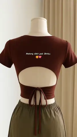 yang akunnya hoki dapet 28k langsung co 😭 #croptop #tshirts #atasanwanita #backless 
