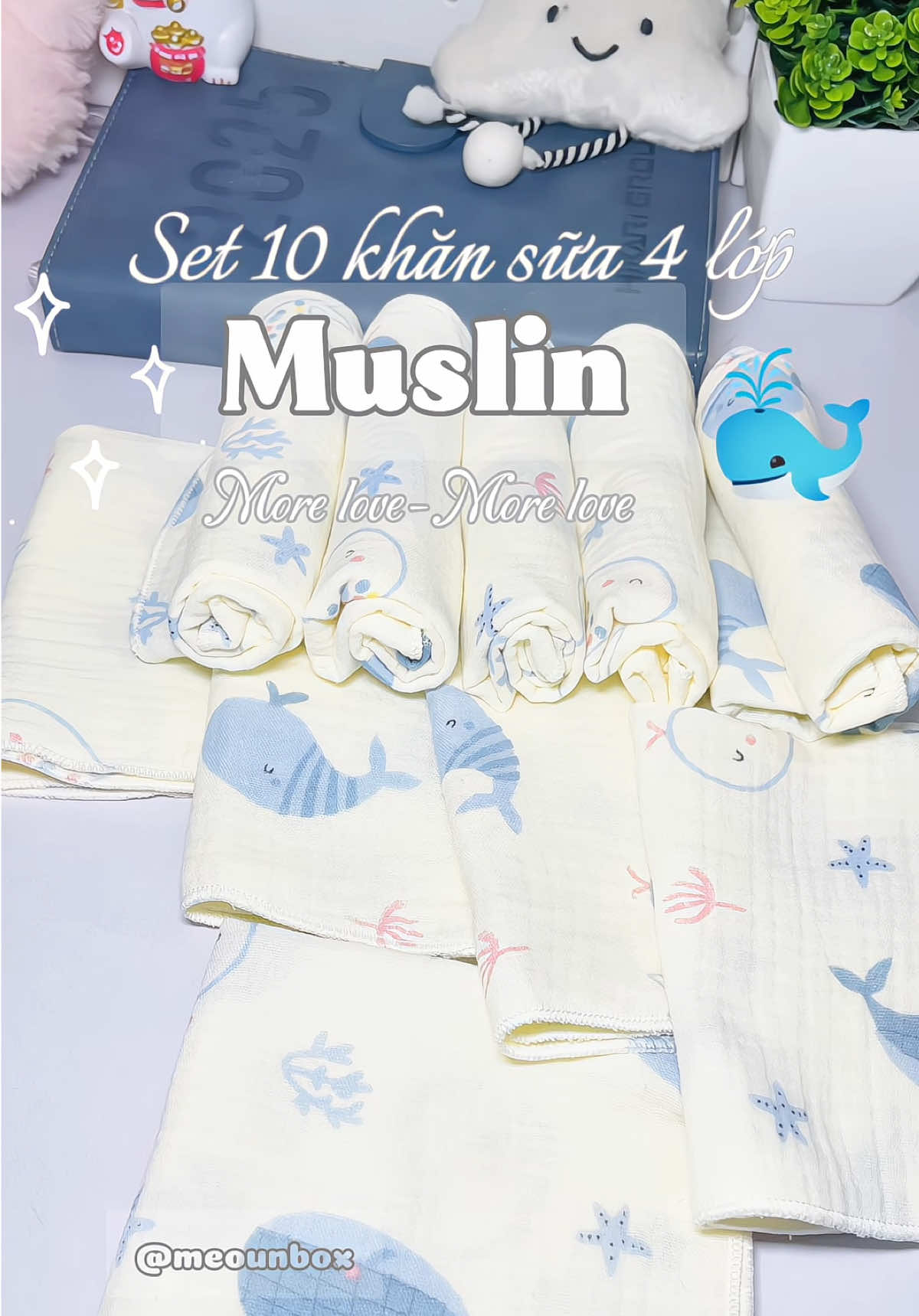 Unbox set khăn sữa 4 lớp muslin cùng mình nha #unboxkhansua#reveiwkhansua #khanxosuamuslin #muslin#ilovetiktok❤️ 