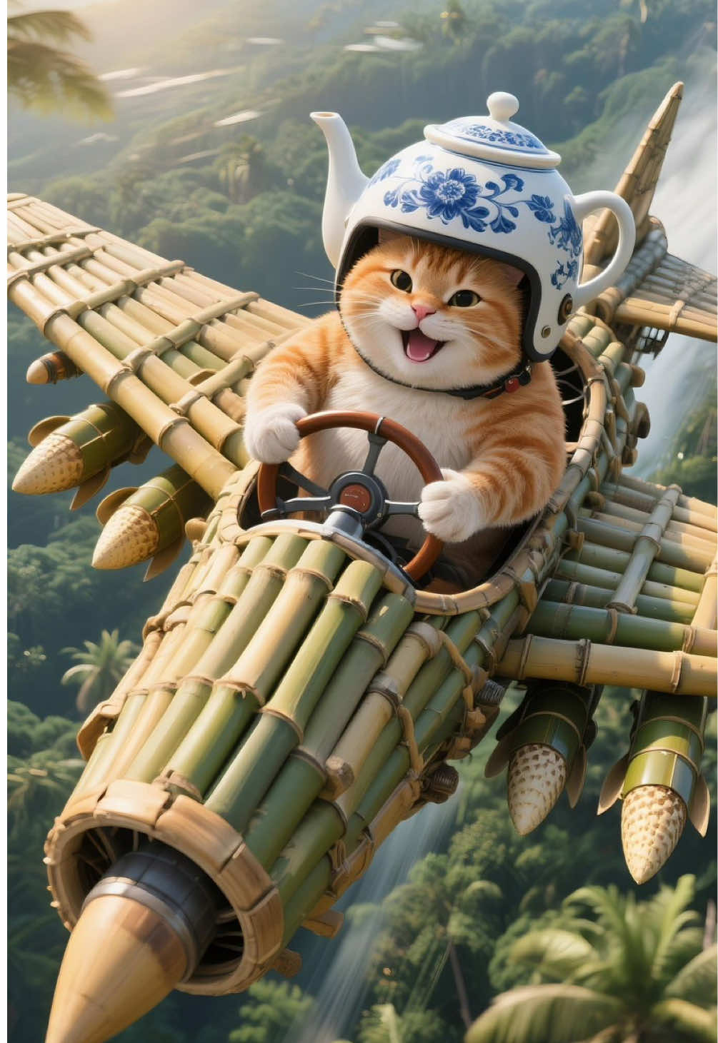 The peacock has provoked the chubby orange cat! Guess what the ending will be? #tiktokjourneycontest #kitten #orangecat #cat #funny 