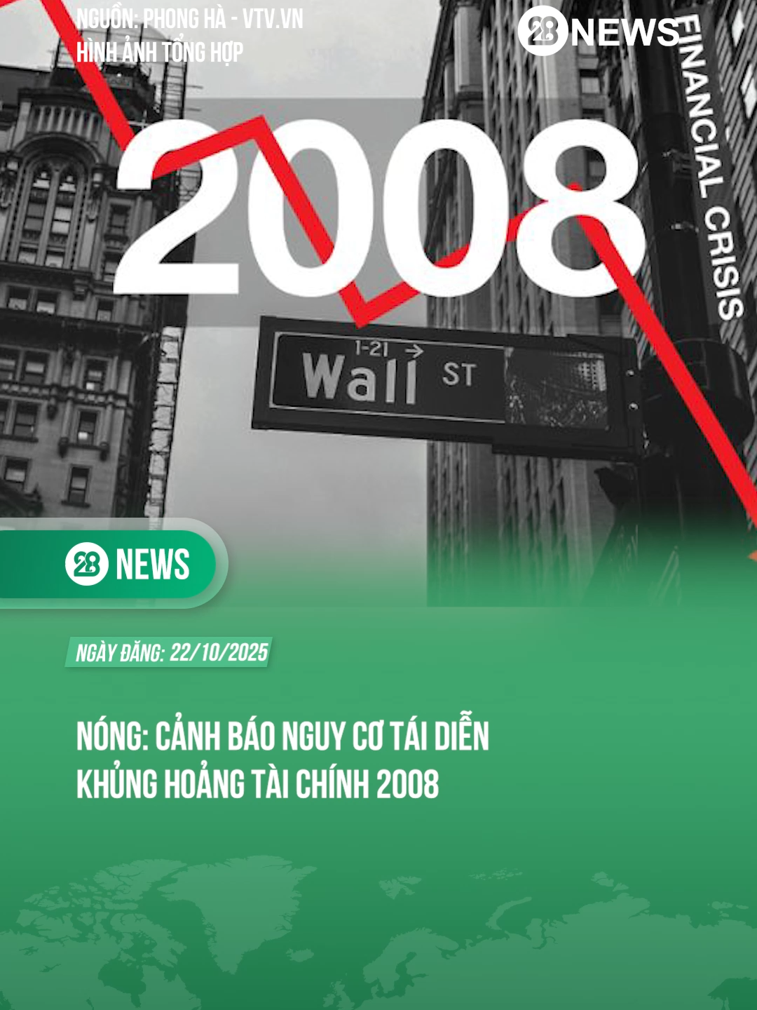 CẢNH BÁO NGUY CƠ TÁI DIỄN KHỦNG HOẢNG TÀI CHÍNH 2008 #theanh28 #theanh28news #tiktoknews
