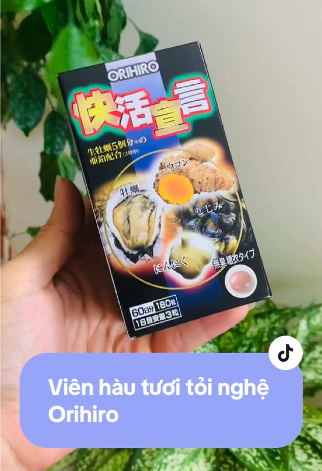 🌸 Viên hàu tươi tỏi nghệ Orihiro #hangnhatchuan #orihiro #hàu #tinhchathau #sinhlynamkhoa 