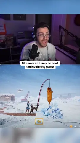 Streamers attempt to beat the ice fishing game #kickstreaming 
