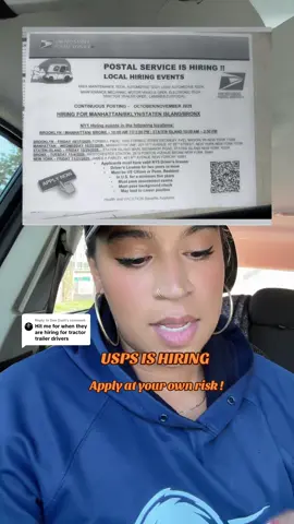 Replying to @Dee Dash now is the time to apply for the United States Postal Service if you guys are looking for work, anything that's gonna help you guys out! 