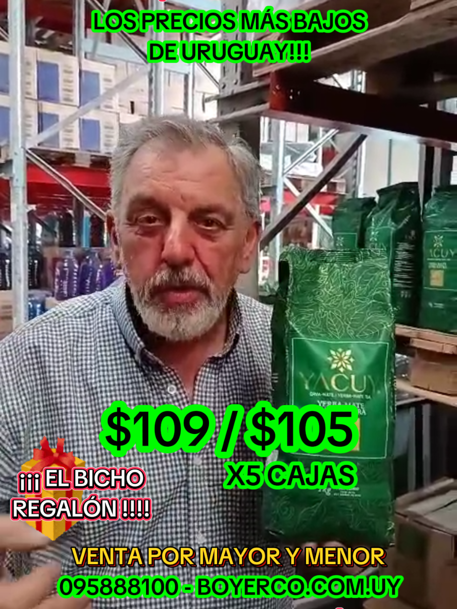 👉 BOYERCO IMPORTACIONES 🏠 Chapicuy esq. Saint Bois, Montevideo 🕓 Lunes a Viernes de 7 a 17 hs. Sábados de 6 a 13 hs. WWW.BOYERCO.COM.UY 📒 Solicitá catálogo al 095 888 100 Pedidos 095 888 443 📧 boyercoimportaciones@gmail.com  📢 Atención mayoristas, distribuidores, grupos de compra, supermercados, revendedores, emprendedores y feriantes de todo Uruguay.  🎁 Los mejores precios directo de importación.  👌 Precios impuestos incluidos, pago contado, venta por funda, paquete o por caja y a retirar.  📢 Hasta agotar stock o fin de promoción.  📷 Fotos meramente ilustrativas.  👉 Los precios pueden cambiar según costos de importación. #boyerco  #importaciones   #ofertas  #bicho #elbicho