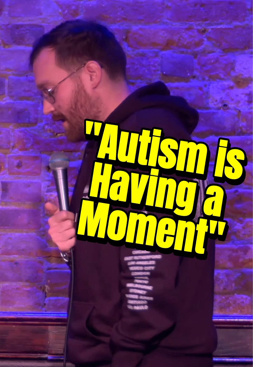 Autism is having a moment, they say, so here is what I have to say about that!  Just released this full length set on my YouTube today. Go check it out if you’d like. You can also see me on the road: 10/25 - Pottstown, PA  11/2 - Chicago, IL  11/8 - Albany, NY  11/13 - Brooklyn, NY  11/15 - Emmaus, PA  11/20 - Los Angeles, CA  1/9 - 1/10 - Pittsburgh, PA 2/20 - 2/22 - Toronto, ON Canada  3/5 - Houston, TX  3/6 - 3/7 - Plano, TX 3/8 - Austin, TX  4/10 - 4/11 - Portland, ME #comedy #funny #standup #autism #jokes 