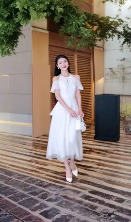 #Đầm #Váy cổ yếm tay bèo nơ eo, phong cách nhẹ nhàng, tinh tế, sang trọng, ce đi tiệc, sự kiện, hẹn hò, chụp ảnh bao xinh mọi góc quay nha