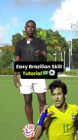 SAVE to try later! ⚽️✅ Easy Neymar Brazilian Footbll Skill Tutorial #fyp #Soccer #football #skill #tutorial 