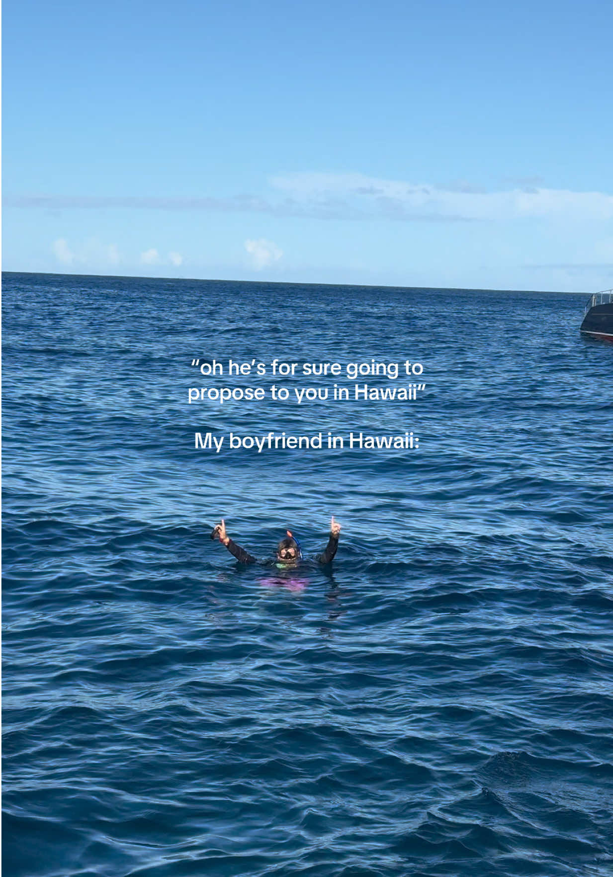 Lolllll (also I want to be SHOCKED so that was a little to obvious?) keeping us on our toes #hawaii #proposal #boyfriend 