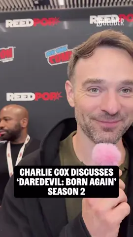 Charlie Cox about Daredevil: Born Again Season 2 at New York Comic Con and may have taught him the phrase Karedevil! 💕 VIA collider #DaredevilBornAgain2 #MattMurdock #CharlieCox 